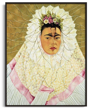 Inspiration Autoportrait avec Diego en tête Frida Kahlo - peinture à l'huile