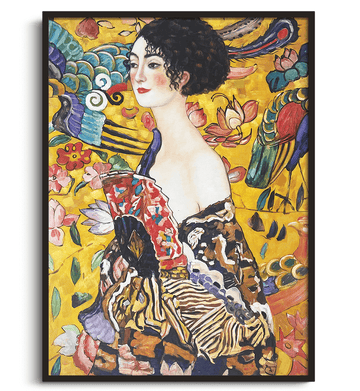 Inspiration Dame à l'éventail Klimt - peinture à l'huile