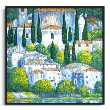 Inspiration Église de Cassone Klimt - peinture à l'huile
