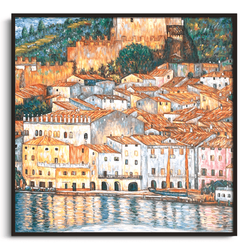 Inspiration Malcesine au lac de Garde Klimt - peinture à l'huile