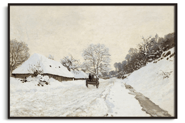 Inspiration Charrette sous la neige à Honfleur Monet - peinture à l'huile