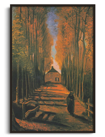 Inspiration Van Gogh - Allée de peupliers en automne